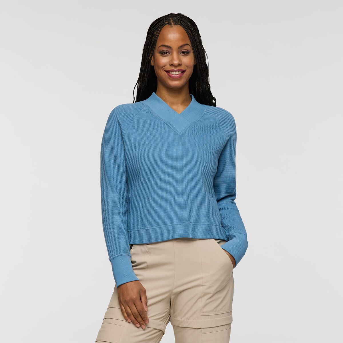 Atajo Long-Sleeve Waffle V-Neck - Women's